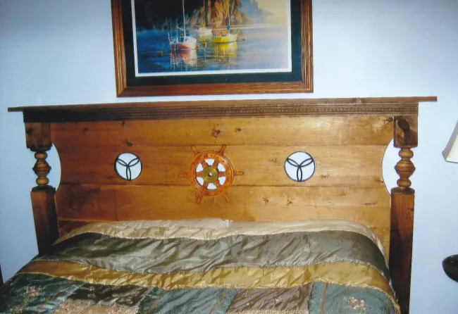 Custom headboard with Celtic Love Knots in Oshawa