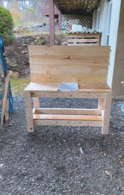 Wooden playstation for children