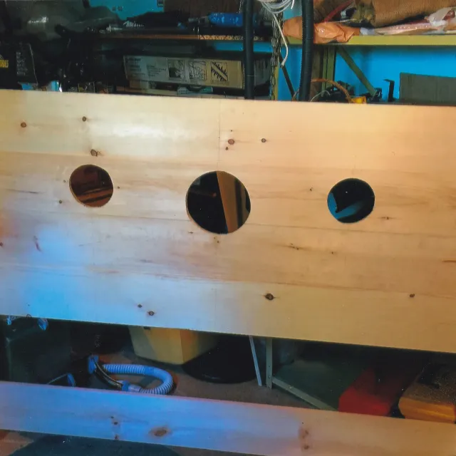 Custom headboard with a nautical style in progress