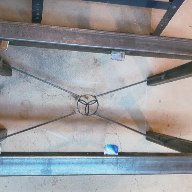 Celtic metal table in Cobourg