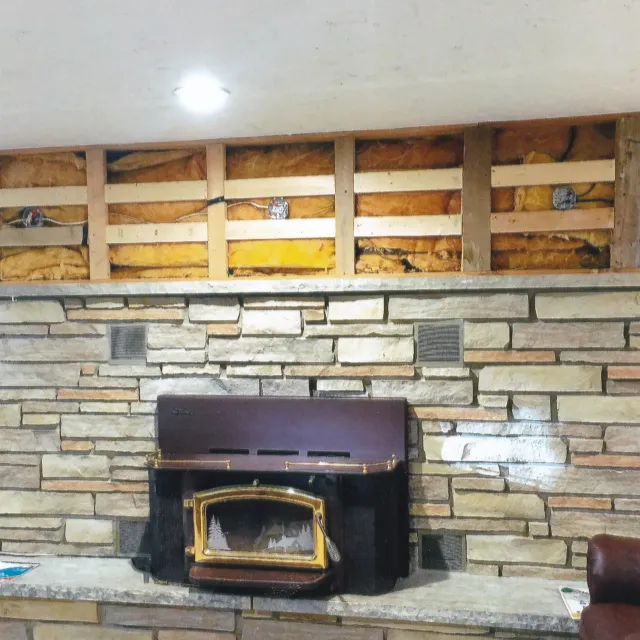 Custom fireplace project in progress 2020