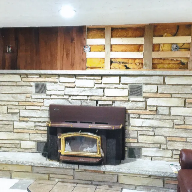 Fireplace custom woodwork in progress 2020