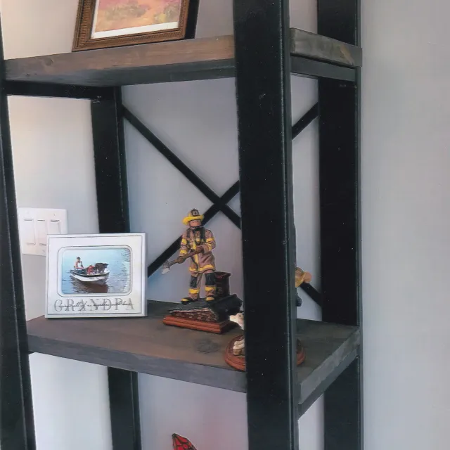 Custom build shelf assembled on-site circa 2021