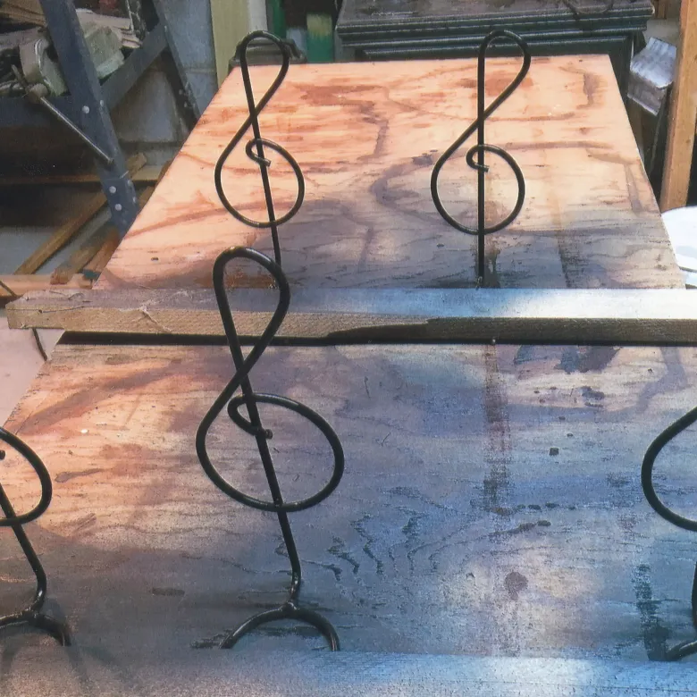 Custom metal guitar hangers