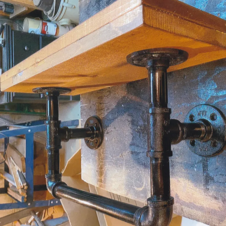 Custom shelf and towel rack